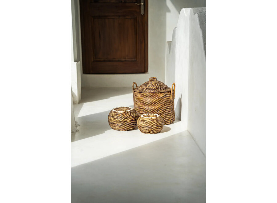 Der koloniale Peek-a-Boo-Korb – Naturbraun – S