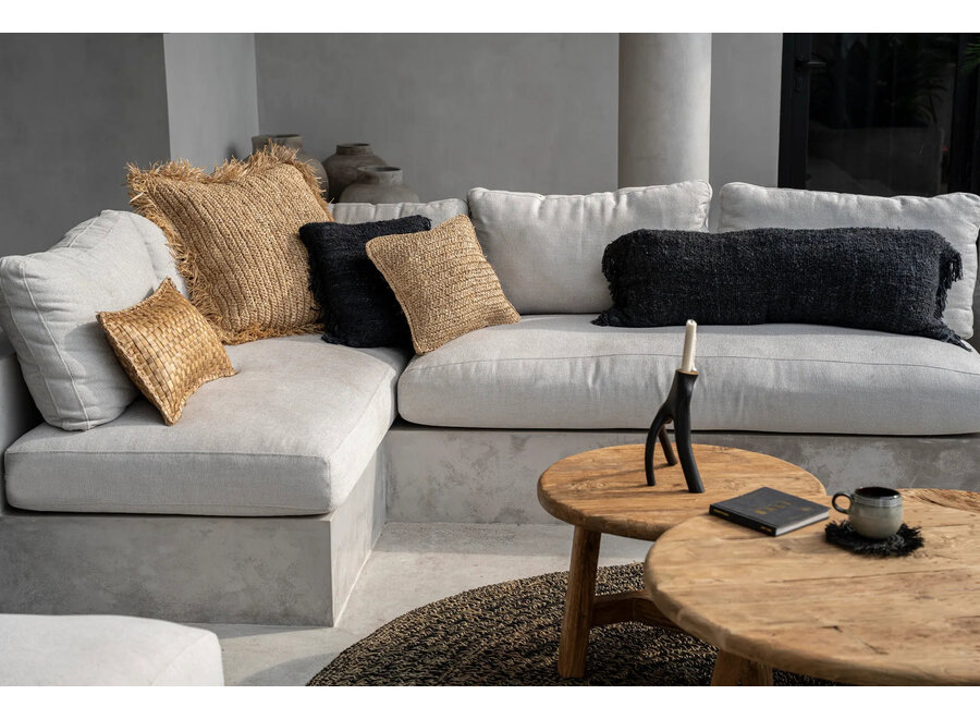 The Raffia Flores Cushion Cover Square - Natural - 40x40