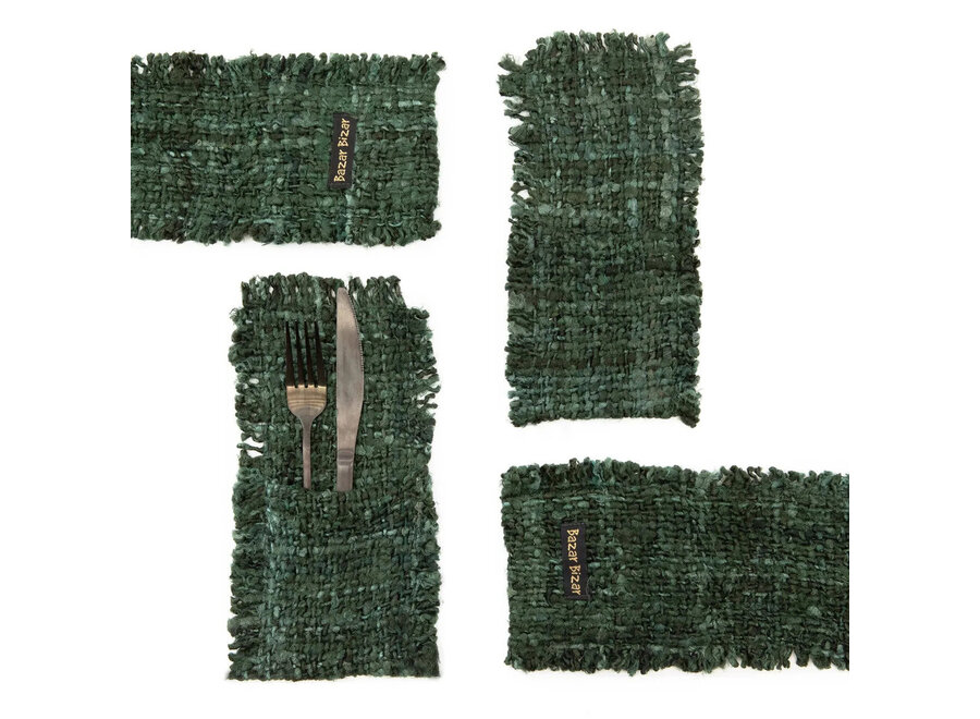 Le Porte-couverts Oh My Gee - Vert Forêt - Lot de 4