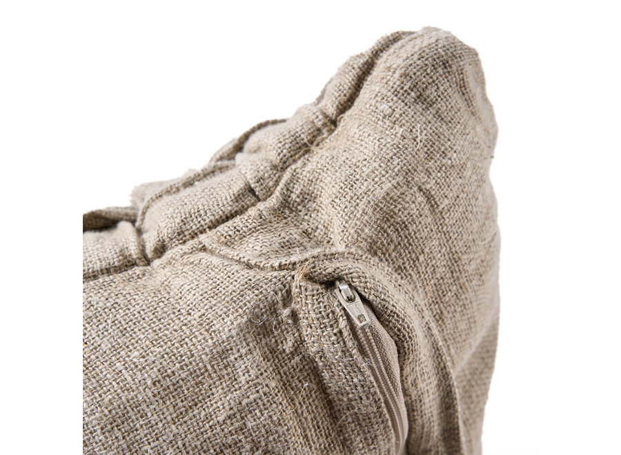De Linen Crosier Kussensloop - Naturel