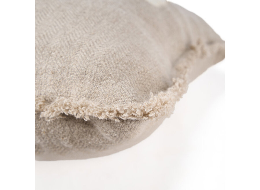 The Ivory Cross Cushion Cover - Natural White - 50x50