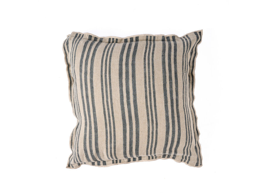 The Nordic Stripe Cushion Cover - Natural Black - 50x50