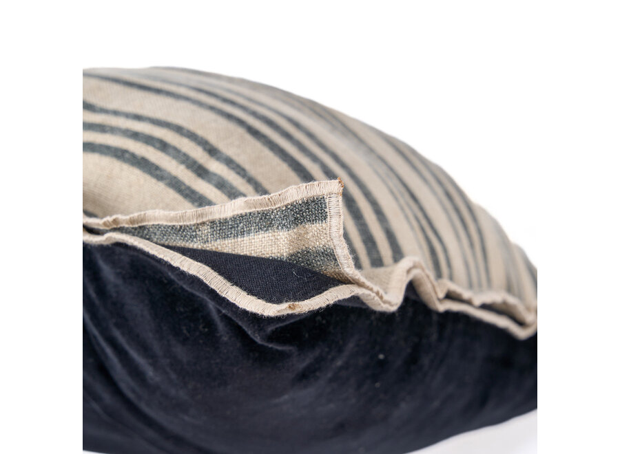 The Nordic Stripe Cushion Cover - Natural Black - 50x50