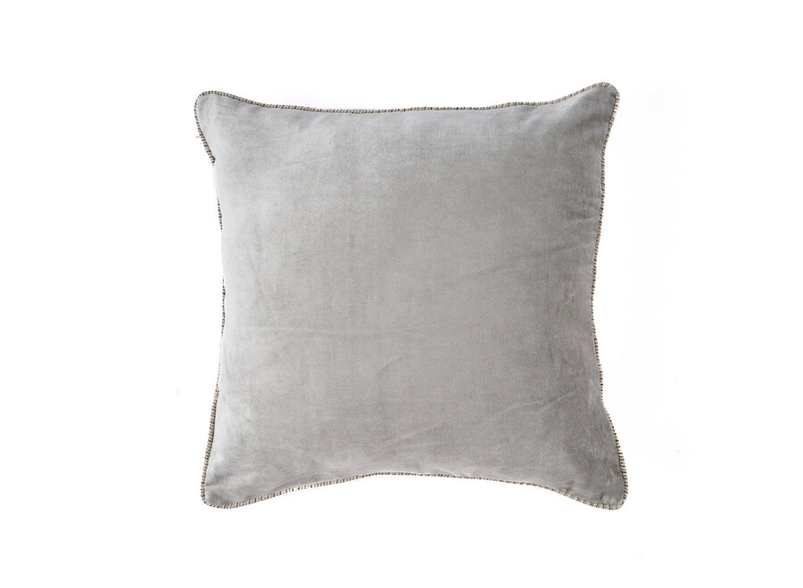De Velvet Crush Kussensloop - Grijs - 50x50