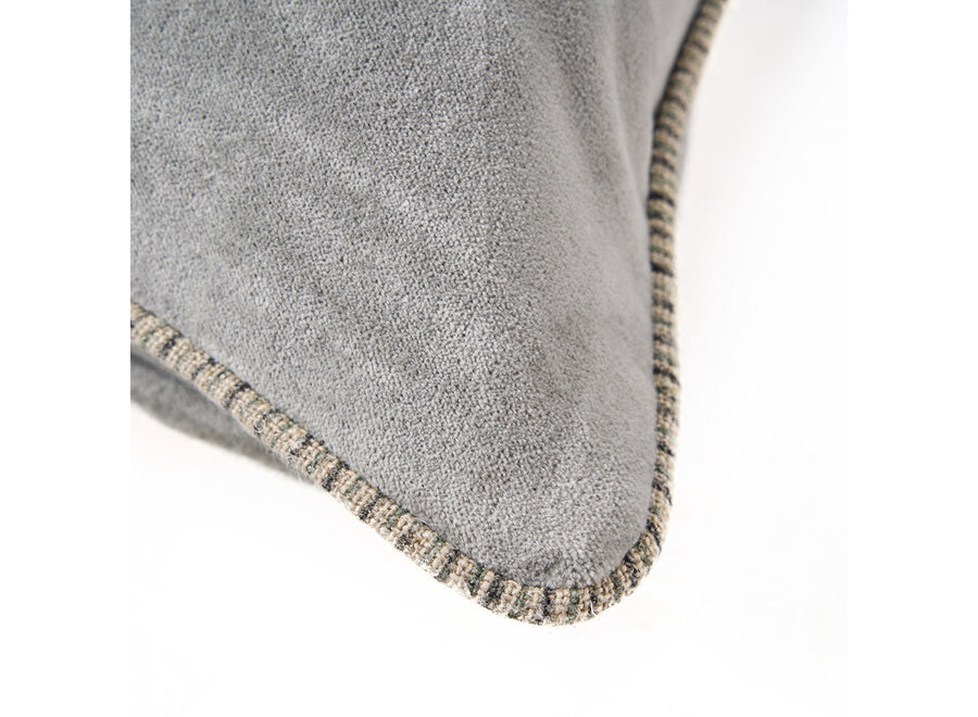 The Velvet Crush Cushion Cover - Grey - 50x50