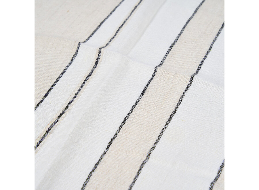 The Provence Napkin - Natural Black White - 45x45
