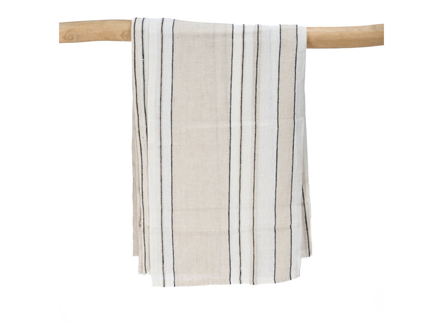 The Provence Tablecloth - Natural Black White - 150x250