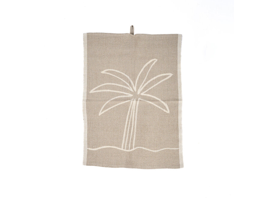 Il Canovaccio Linen Palm Tree - Bianco Naturale - 50x70