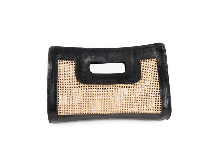 The Riviera Noir Clutch - Natural Black