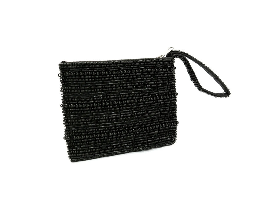The Black Beaded Wallet