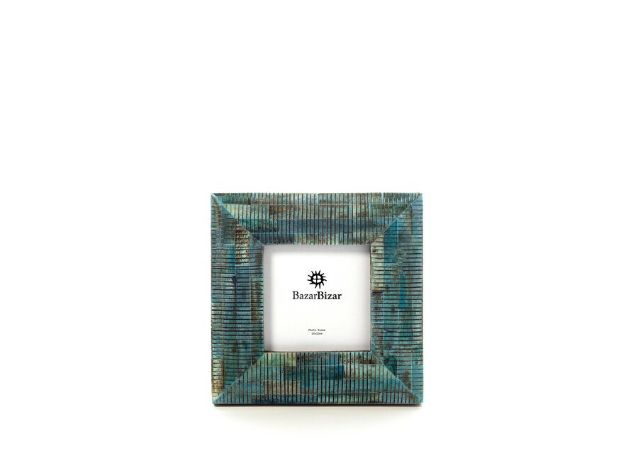 The Ocean Ripple Frame - Turquoise - 10x10