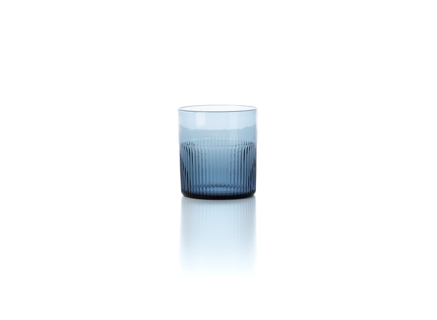 De Azure Gegolfde Lage Tumbler – Blauw
