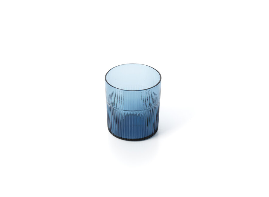 De Azure Gegolfde Lage Tumbler – Blauw