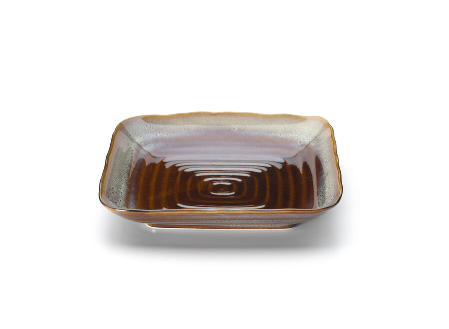 L’Assiette Carrée Smoked Horizon - Brun Gris - M