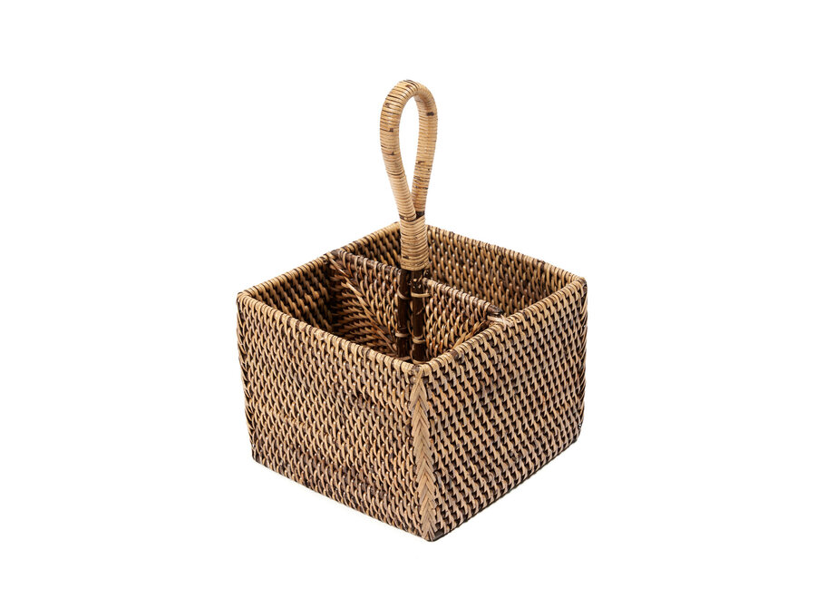De Rattan Bestekhouder N°2 - Natuurlijk Bruin