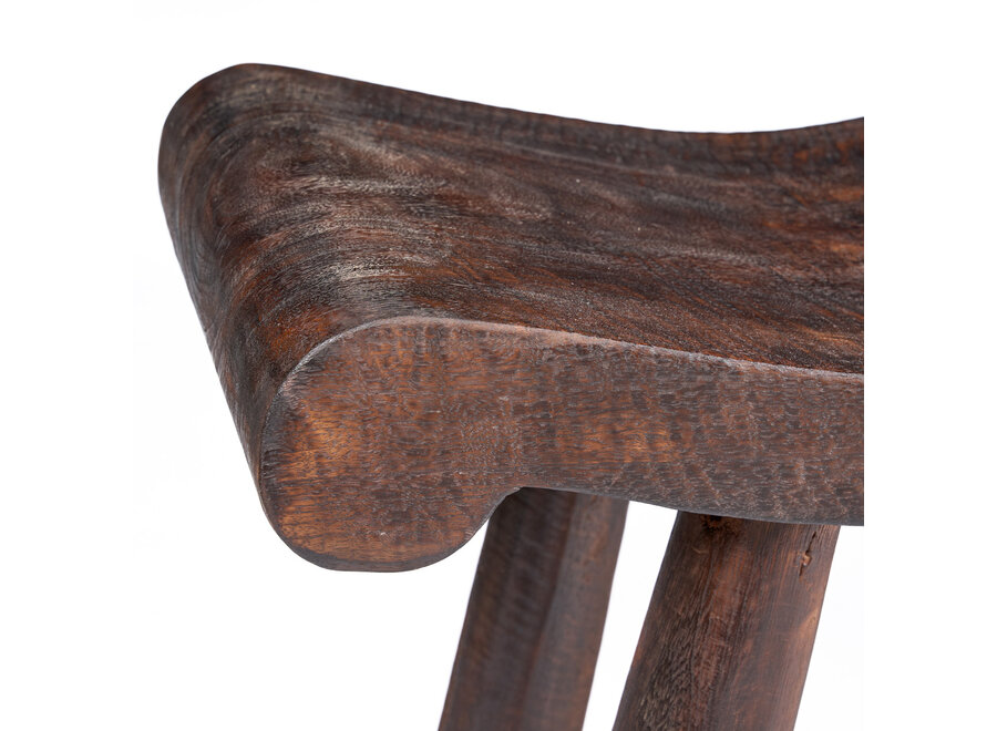 The Lombok Wave Bench - Dark Brown - M