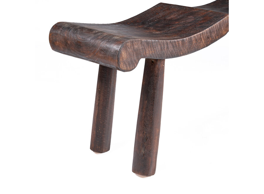 The Lombok Wave Bench - Dark Brown - M