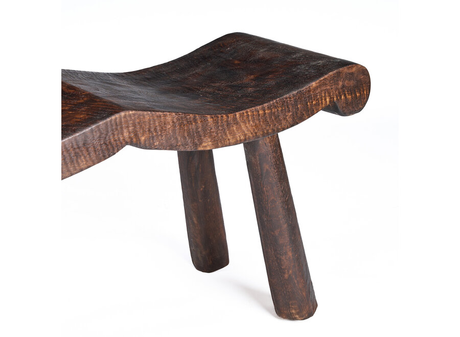 The Lombok Wave Bench - Dark Brown - M