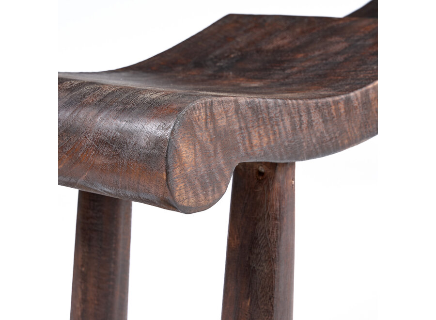 The Lombok Wave Bench - Dark Brown - M