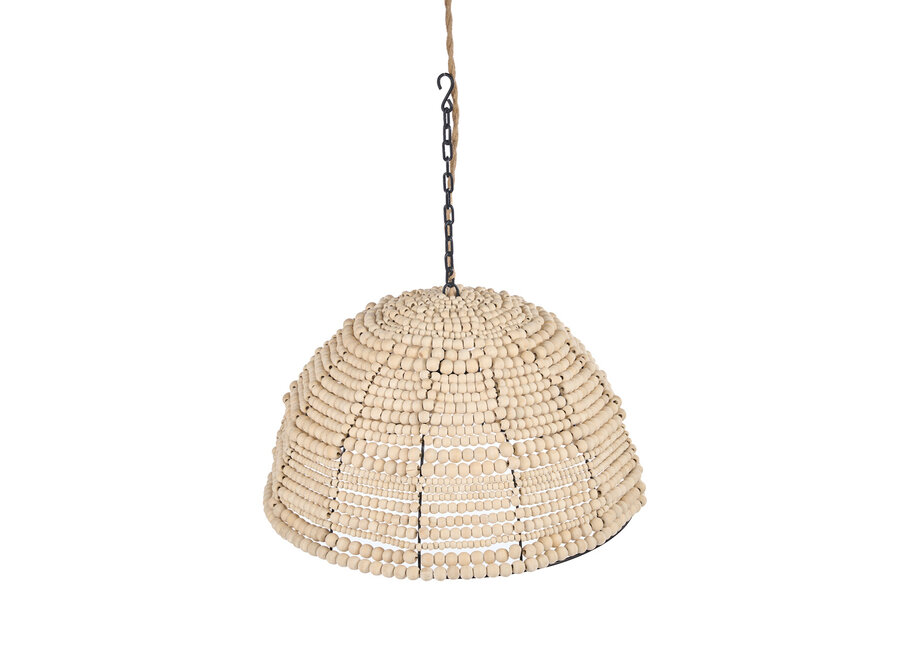 La Lámpara Colgante Wooden Bead Dome - Natural