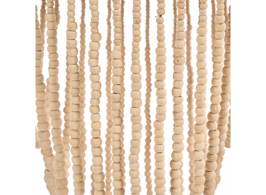 Die Wooden Bead Kronleuchter - Natur - L