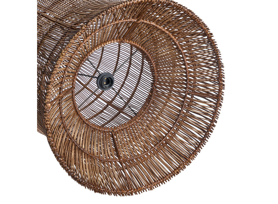 La Lámpara Colgante Woven Bell - Nogal Oscuro - XL