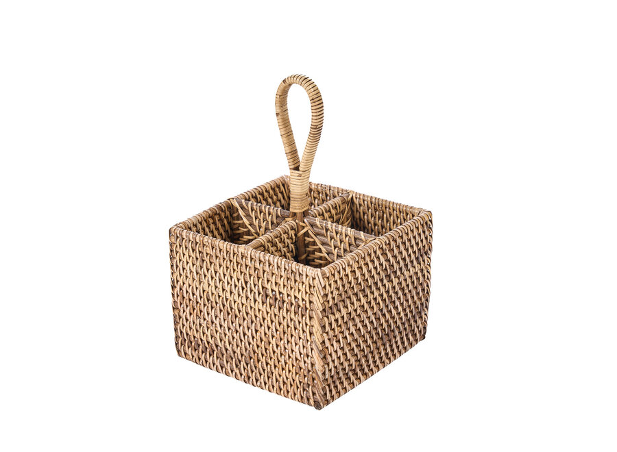 Il Portaposate in Rattan N°4 - Marrone Naturale