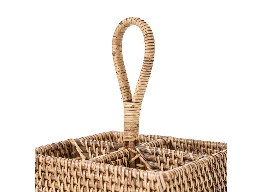 Der Rattan Besteckhalter N°4 - Naturbraun