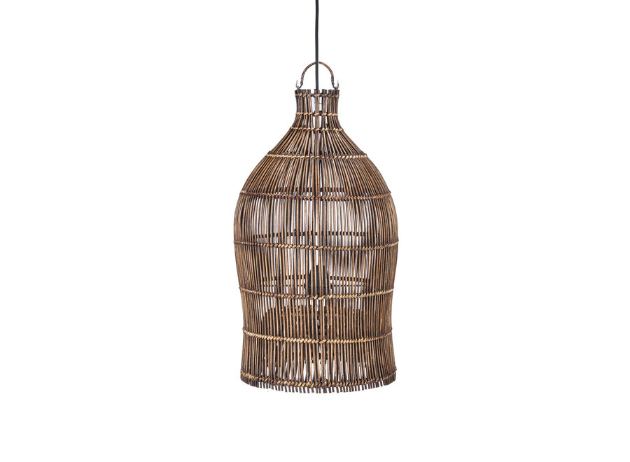 Die Woven Bell Hängeleuchte - Dunkles Walnuss - S