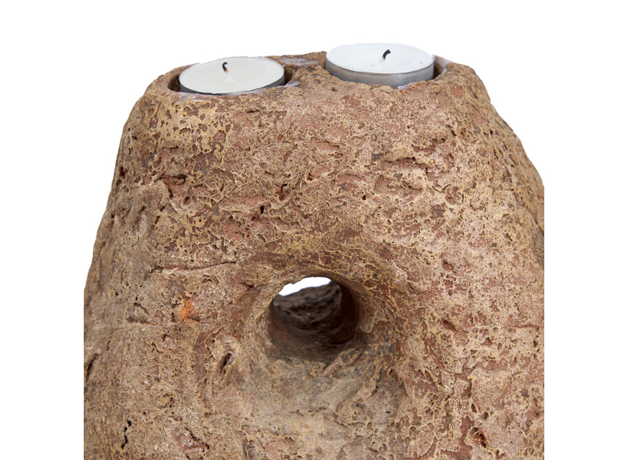 Il Portacandele Terra Totem - Marrone