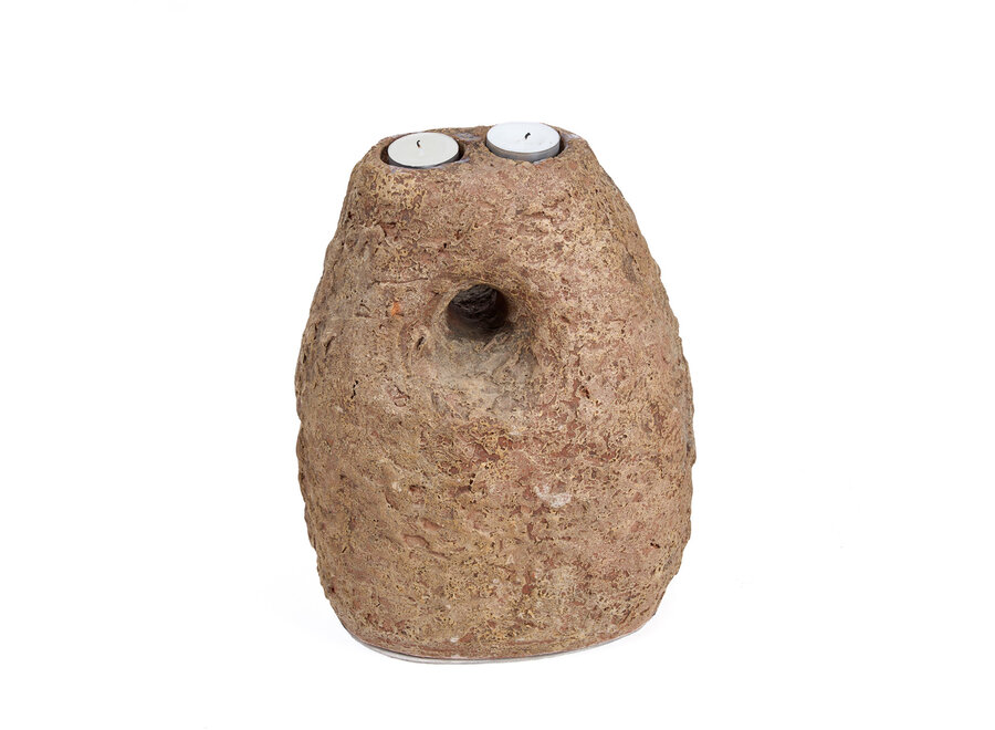 Il Portacandele Terra Totem - Marrone