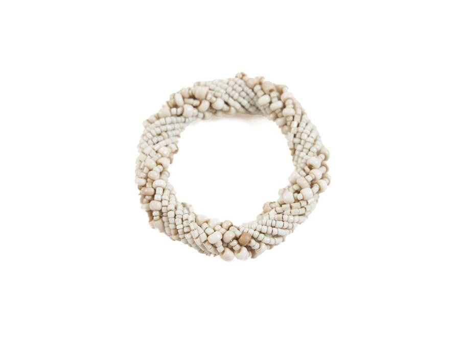 Der Beaded Serviettenring - Weiß - 4er-Set
