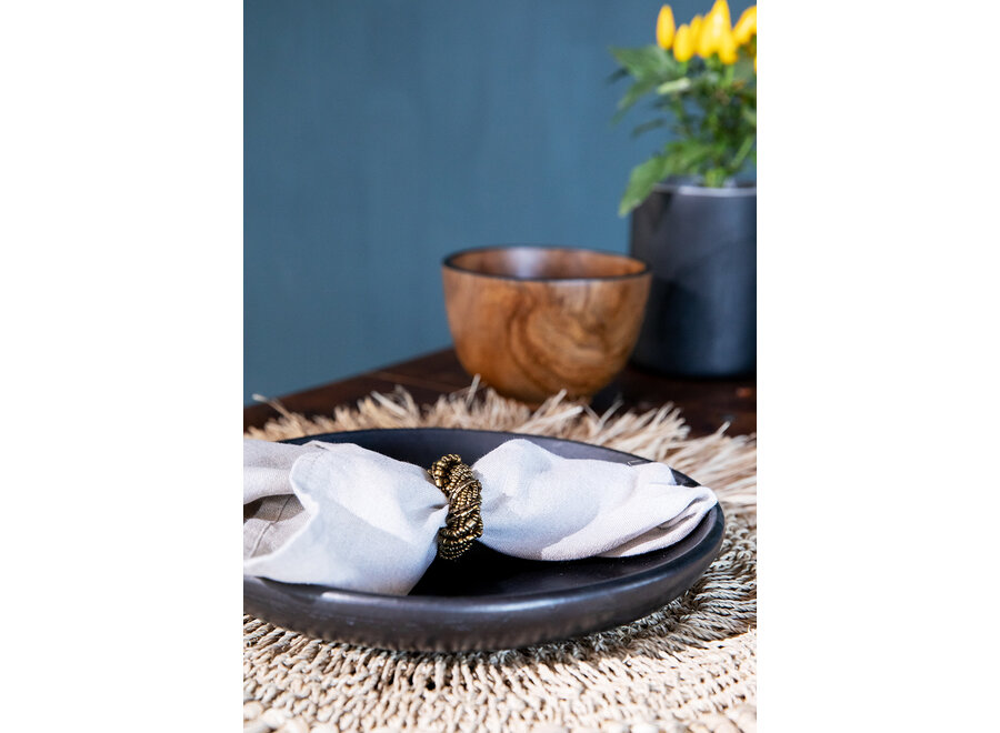 The Beaded Napkin Ring - Gold - Set of 4