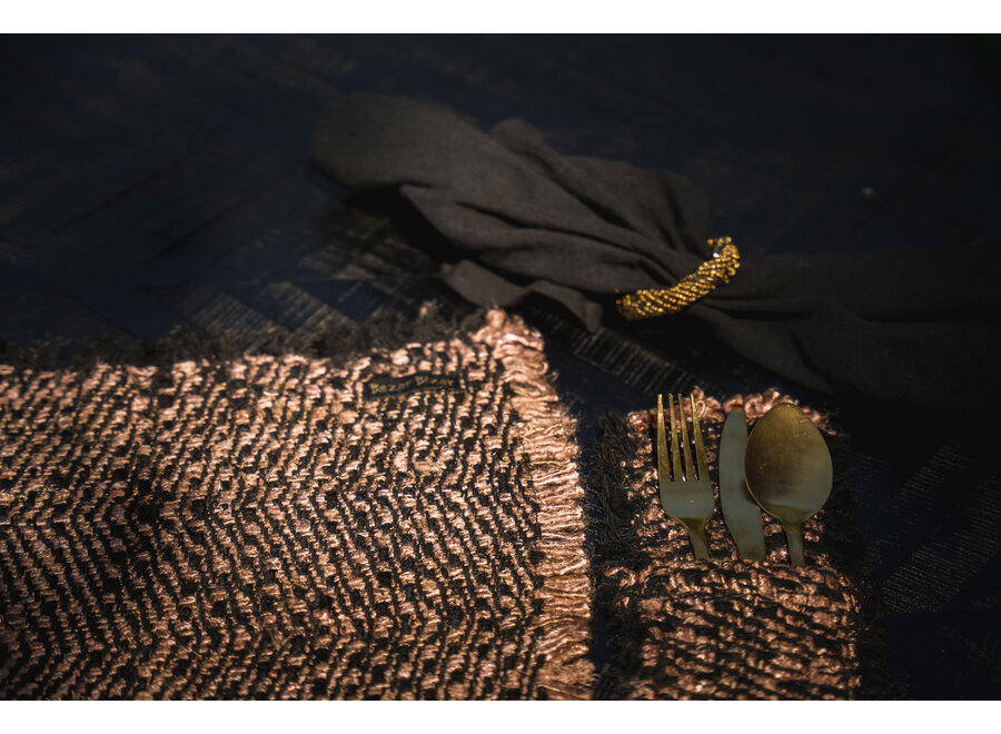 El Servilletero De Cuentas - Dorado - Juego De 4