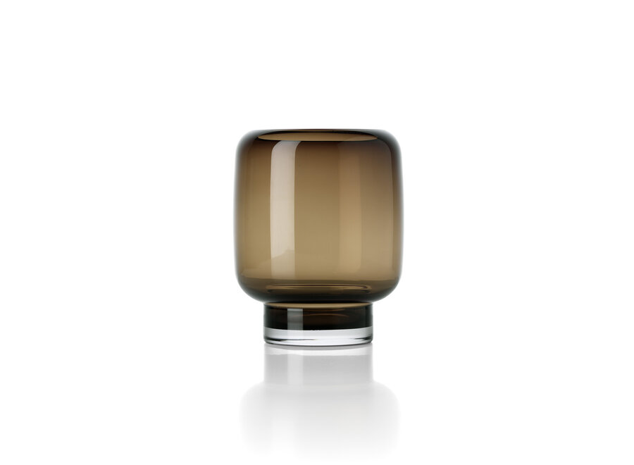 The Smoky Cube Vase - Brown - S