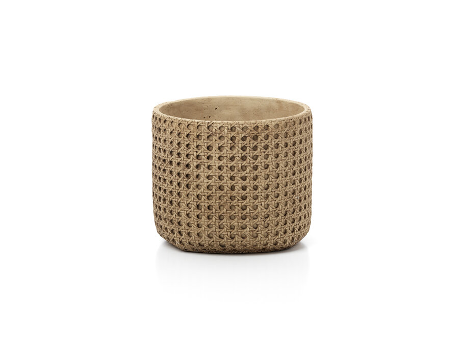 Der RattanRock Pflanzkübel - Natur - L
