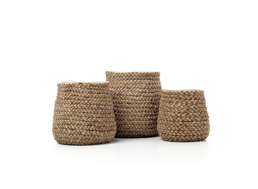 De Fake Braided Planter - Natuurlijk - S