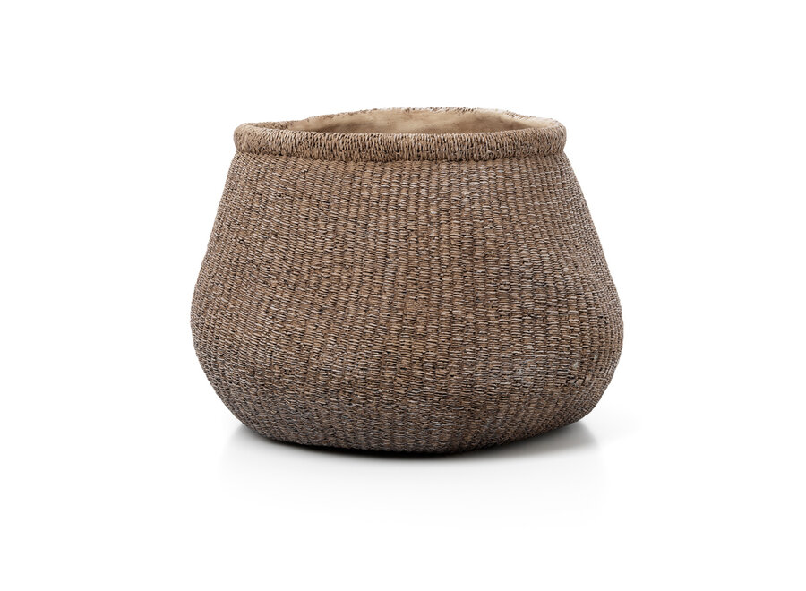 La Cache-Pot Faux-Puff - Marron - XL