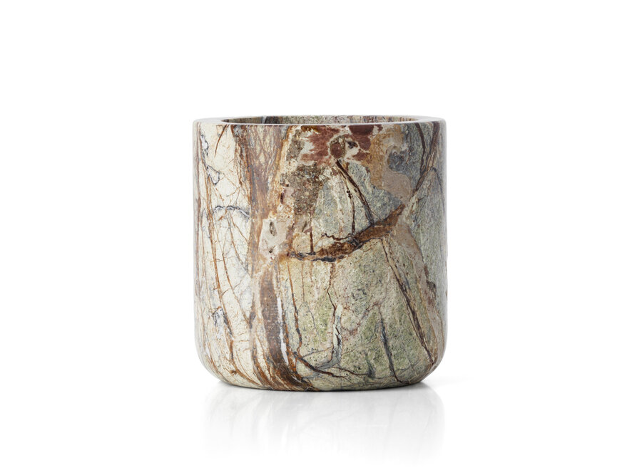 The Bidasar Marble Planter - Green