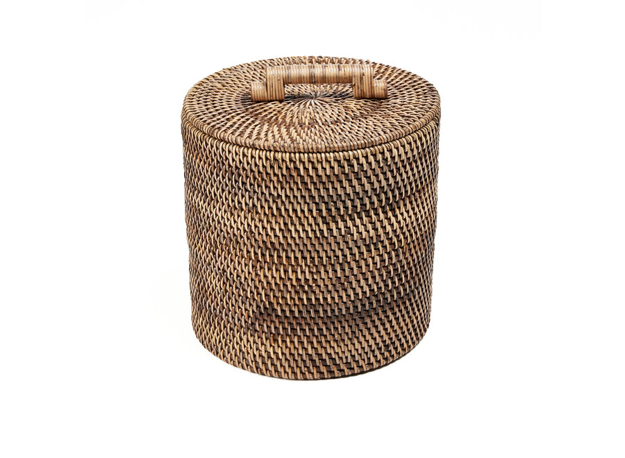 Der Rattan Korb Niedrig - Naturbraun