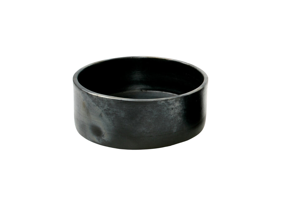 El Cuenco Cilíndrico Quemado - Negro - L