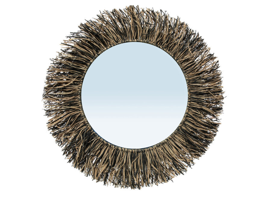 Lo Specchio Raffia Fringe - Nero Naturale - L