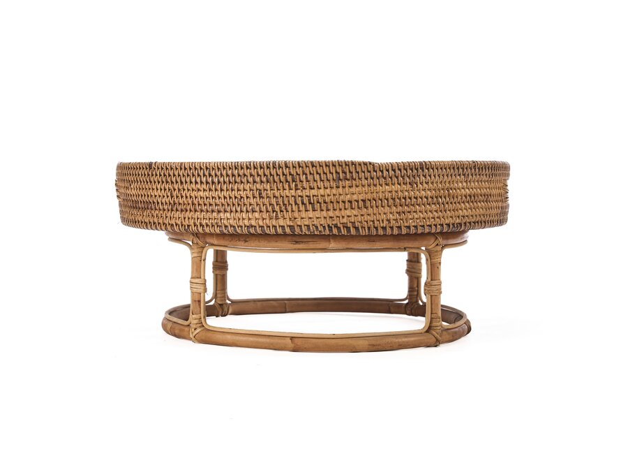 De Rattan Rise Tray - Natuurlijk Bruin