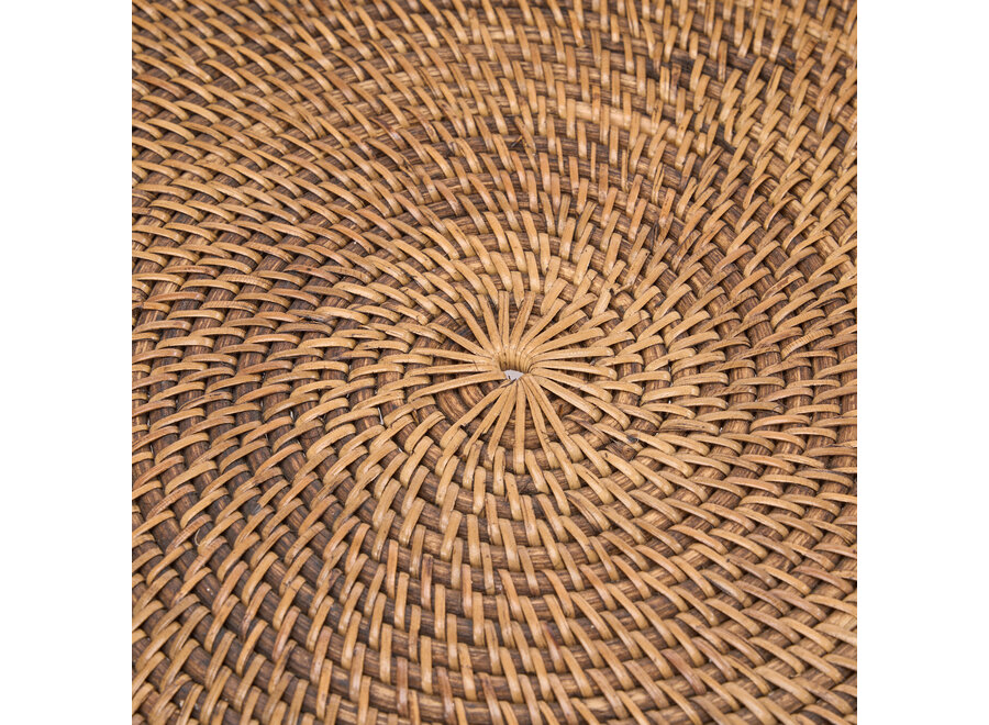 De Rattan Rise Tray - Natuurlijk Bruin