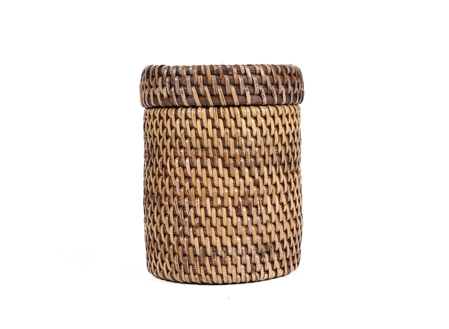 The Rattan Canister - Natural Brown