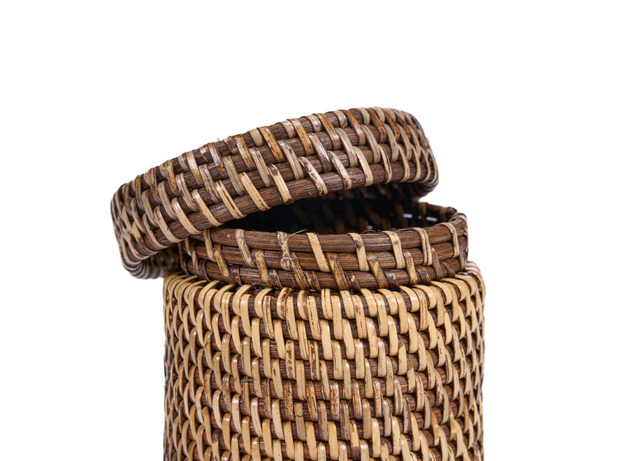 The Rattan Canister - Natural Brown