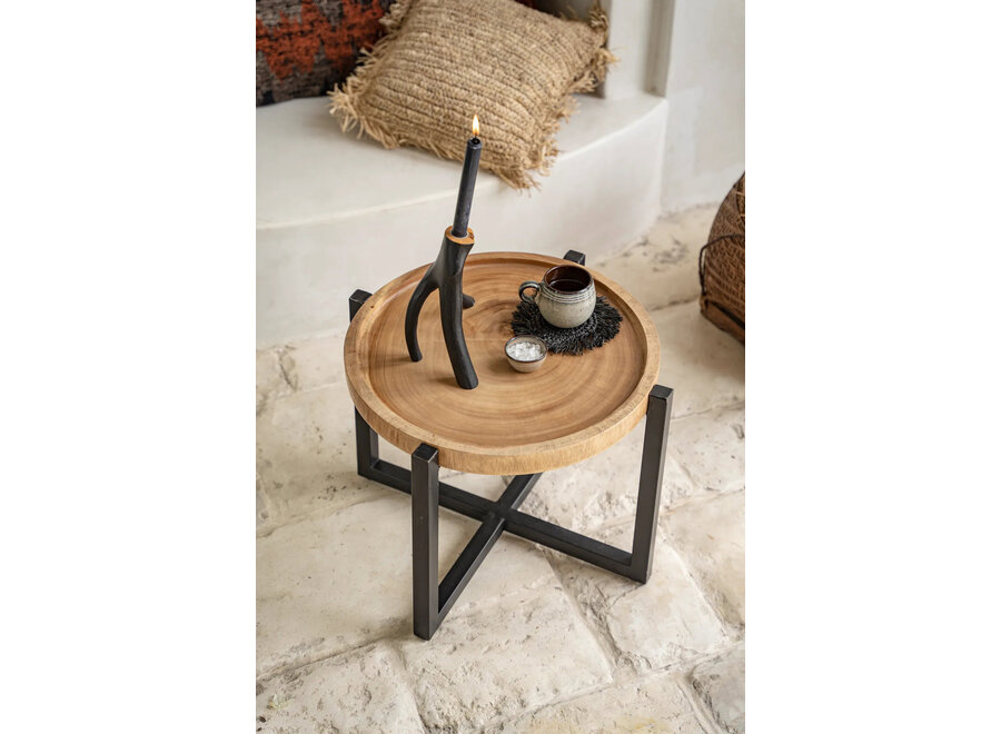 Mesa Auxiliar The Rain Tree - Negro Natural