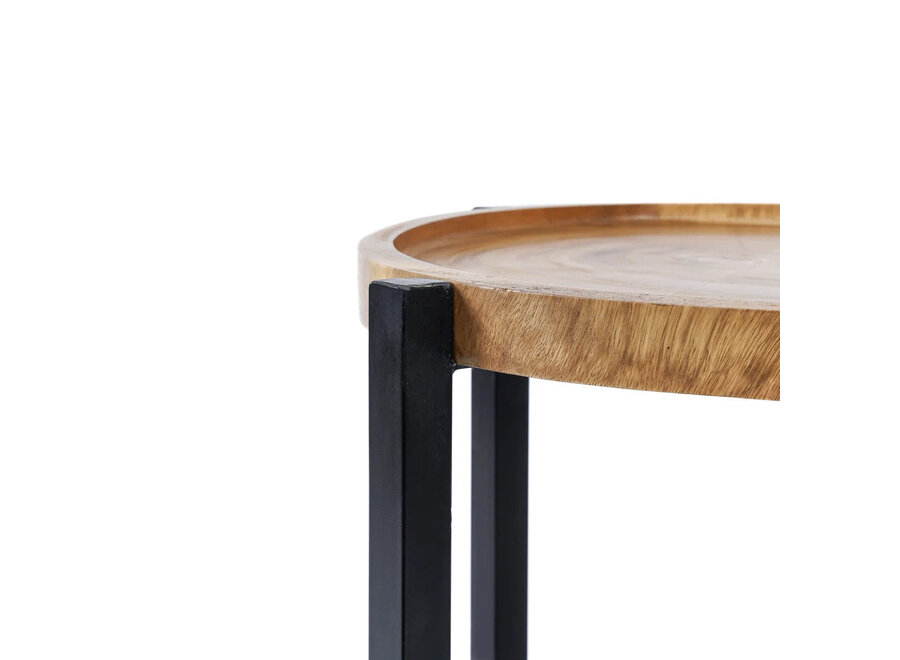 Mesa Auxiliar The Rain Tree - Negro Natural