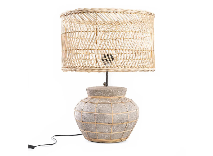 The Kythira Table Lamp - Natural Concrete
