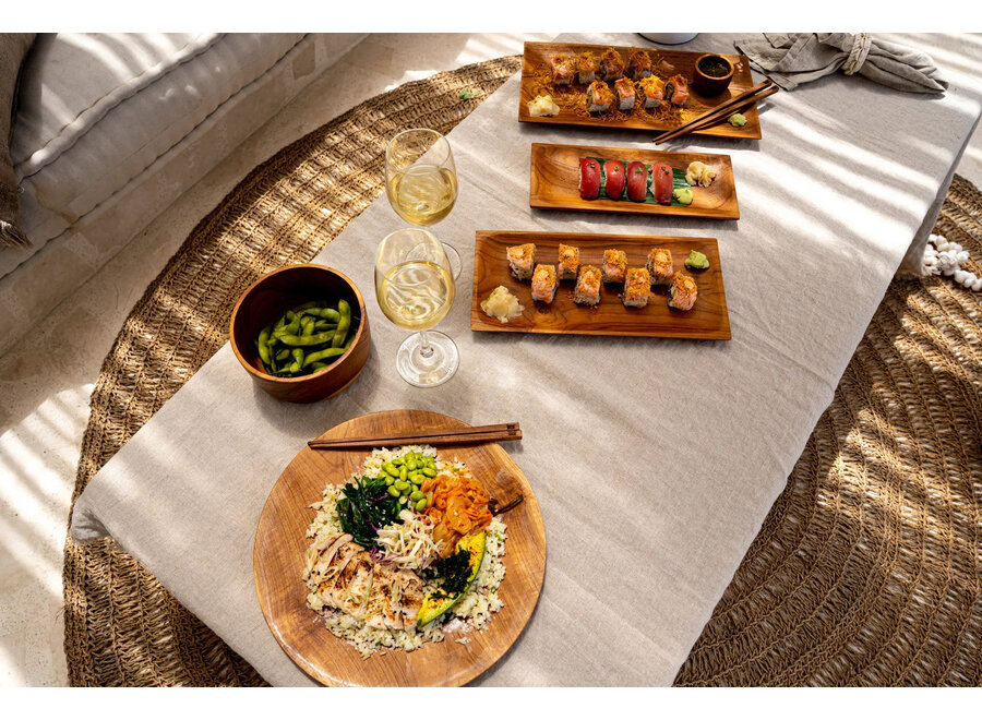 El Plato De Sushi De Teca - L